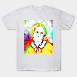 Emily Bronte Colourful Portrait | Emily Bronte Artwork 12 T-Shirt